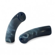 Acryl perlen Tube Dark midnight blue marble