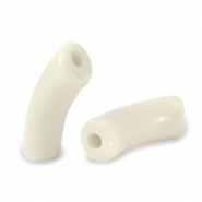 Acryl perlen Tube Off white
