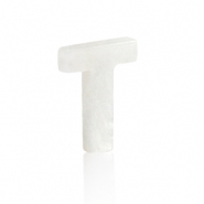 Muschel Anhänger Süßwasserperlmutt Buchstaben T White (Naturliche Farbe Muschel)