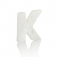 Muschel Anhänger Süßwasserperlmutt Buchstaben K White (Naturliche Farbe Muschel)