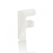 Muschel Anhänger Süßwasserperlmutt Buchstaben F White (Naturliche Farbe Muschel)