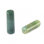 Naturstein Perlen Achat Tubes Multicolour green pink