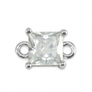 Kristallglas Zwischenstücke Viereck Crystal-silver