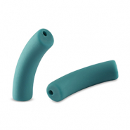 Tube Acrylperlen matt Ocean wave green