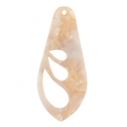 Resin Anh&auml;nger Fl&uuml;gel Pearl white-pink