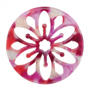 Resin Anhänger Mandala Multicolor pink