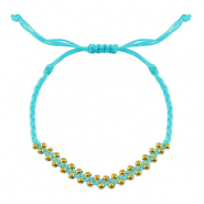 Armbänder Stainless steel Beads Blue-gold