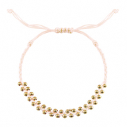 Armbänder Stainless steel Beads Beige-gold