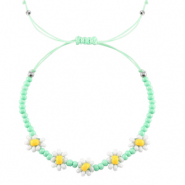 Armb&auml;nder Flower Mint green-white