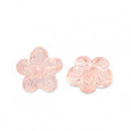 Acryl Perlen Blume Transparent salmon pink