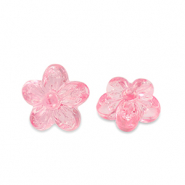 Acryl Perlen Blume Transparent pink