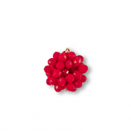 Top Facett Anhänger Zwischenstück 16mm Red