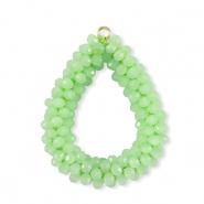 Top Facett Anhänger Tropfen Light green