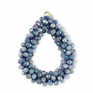 Top Facett Anhänger Tropfen Seaport blue