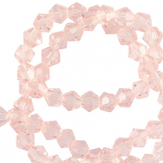 Glas Top Facett Perlen Bicone 4mm Azalea pink
