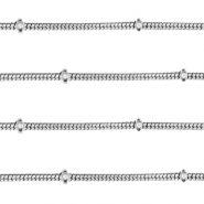 Stainless Steel - Rostfrei Stahl Schmuckzubehör Gliederkette Kugeln Silber