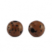 Polaris Perlen 6 mm rund Sassi Chestnut brown-black