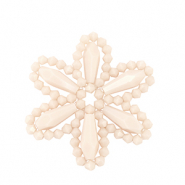 Top Facett Perlen Anhänger Blume Nude pink