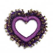 Top Facett Anhänger Herz Grape Purple