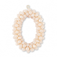 Top Facett Anhänger Oval Vanilla white