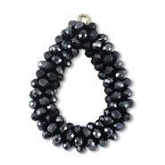 Top Facett Anhänger Tropfen Midnight Blue