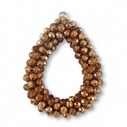 Top Facett Anhänger Tropfen Copper brown