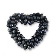 Top Facett Anhänger Herz Midnight Blue