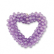 Top Facett Anhänger Herz Purple