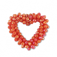 Top Facett Anhänger Herz Fiery red