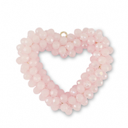 Top Facett Anhänger Herz Light pink