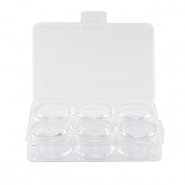 Schmuckdisplay Aufbewahrungsboxen mit 6 schmuck Behälter Transparent