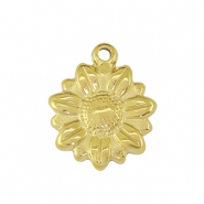 Stainless Steel - Rostfrei Stahl Anhänger sunnenblume Gold