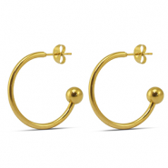 Ohrringe aus Stainless Steel - Rostfreiem Stahl 25mm Gold