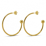 Ohrringe aus Stainless Steel - Rostfreiem Stahl 38mm Gold
