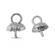 Stainless Steel - Rostfreiem Stahl Schmuckzubehör Endkappen für Perlen Silver