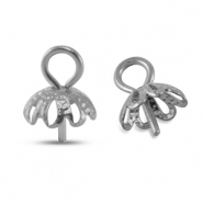 Stainless Steel - Rostfreiem Stahl Schmuckzubehör Endkappen für Perlen Silver
