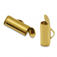Stainless Steel - Rostfreiem Stahl Schmuckzubehör Schieber Endkappen Gold