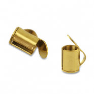 Stainless Steel - Rostfreiem Stahl Schmuckzubehör Schieber Endkappen Gold