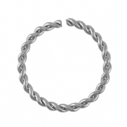 Stainless Steel - Rostfrei Stahl Schmuckzubehör Bindering Silver