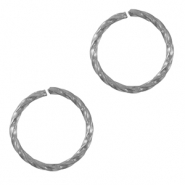 Stainless Steel - Rostfrei Stahl Schmuckzubehör Bindering Silver