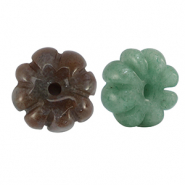 Naturstein Perlen Achat Blume Multicolour green orange