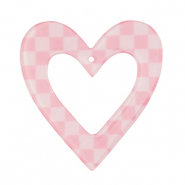 Resin Anhänger Herz Pink