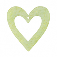 Resin Anhänger Herz Light green