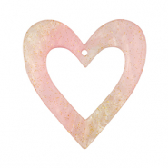 Resin Anhänger Herz Light pink