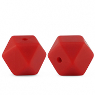 Silikonperlen Diamant Red