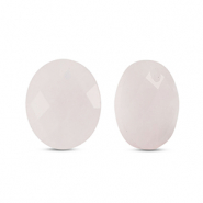 Naturstein Anhänger Rosenquarz Oval Light pink