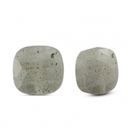 Naturstein Perlen Glas Square Light gray