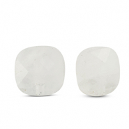 Naturstein Perlen Glas Square White