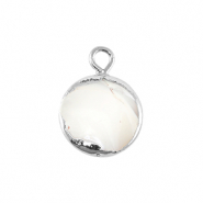 BQ Süsswasserperlen Anhänger Round Silver-Natural white