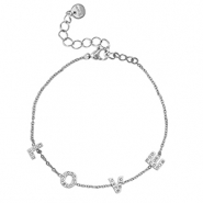 Armbänder aus Stainless Steel - Rostfreiem Stahl ''LOVE'' Silver